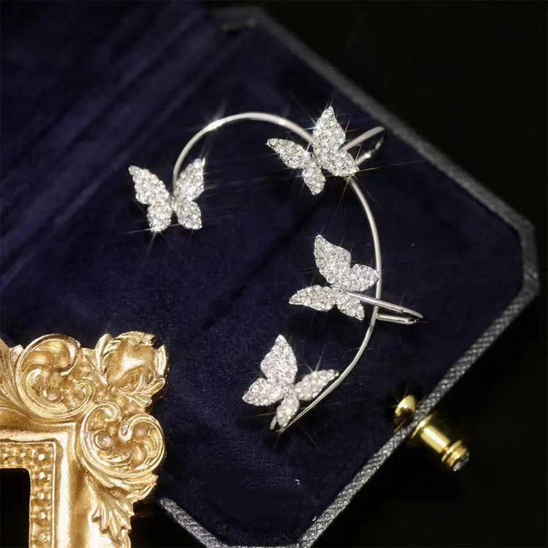BTN Fashion Butterfly Earring – Women’s Ear Clip & Hook Jewelry in Gold & Silver - Baby Time Now