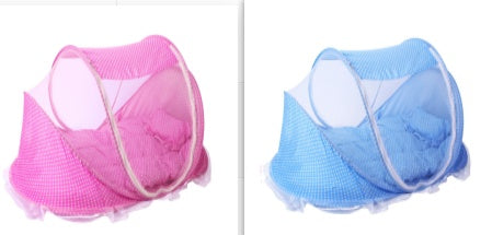 BTN Foldable Baby Bed Net with Pillow – Portable 2 Piece Set for Infant Comfort - Baby Time Now