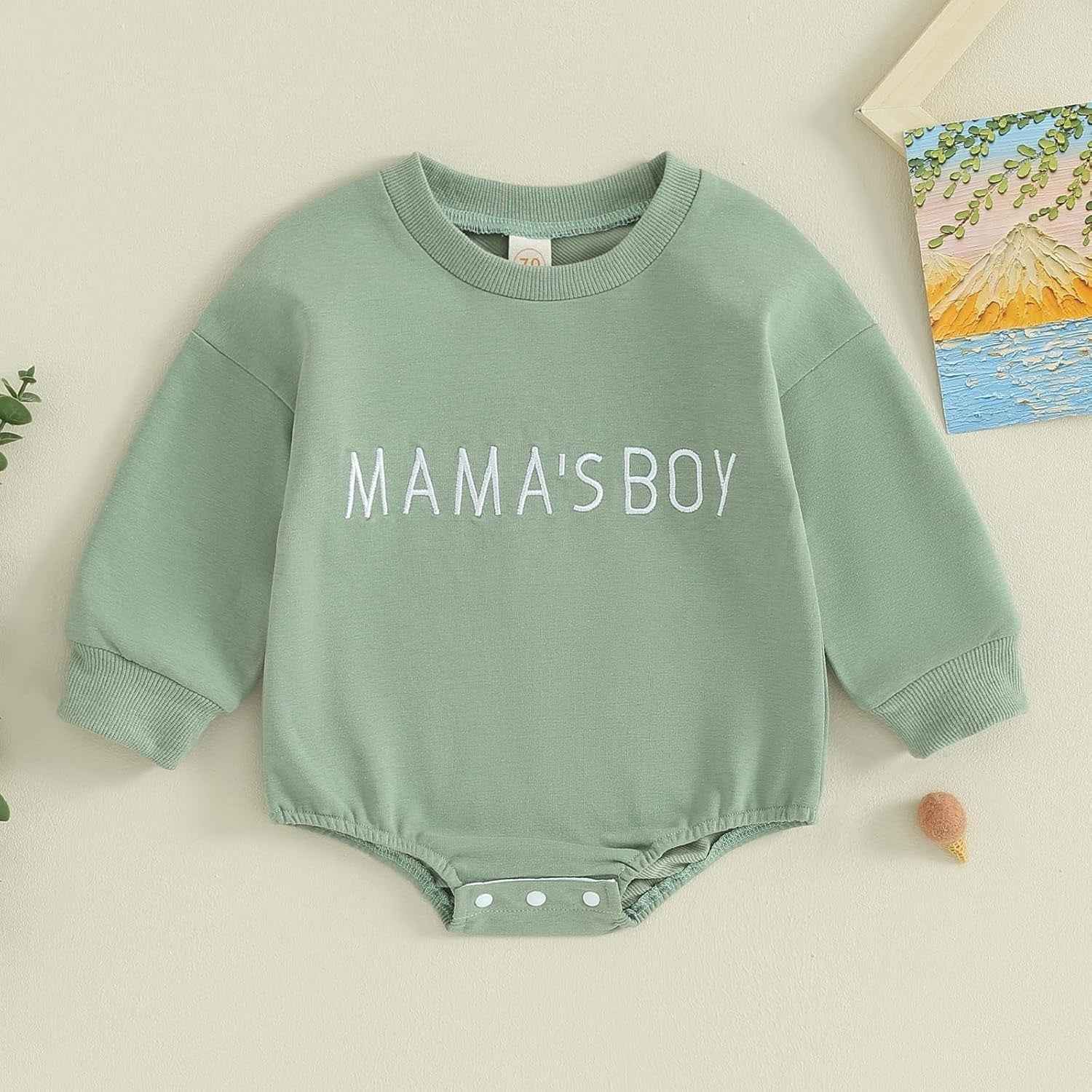 Baby Jumpsuit Winter Romper Letter Print Baby Bodysuit