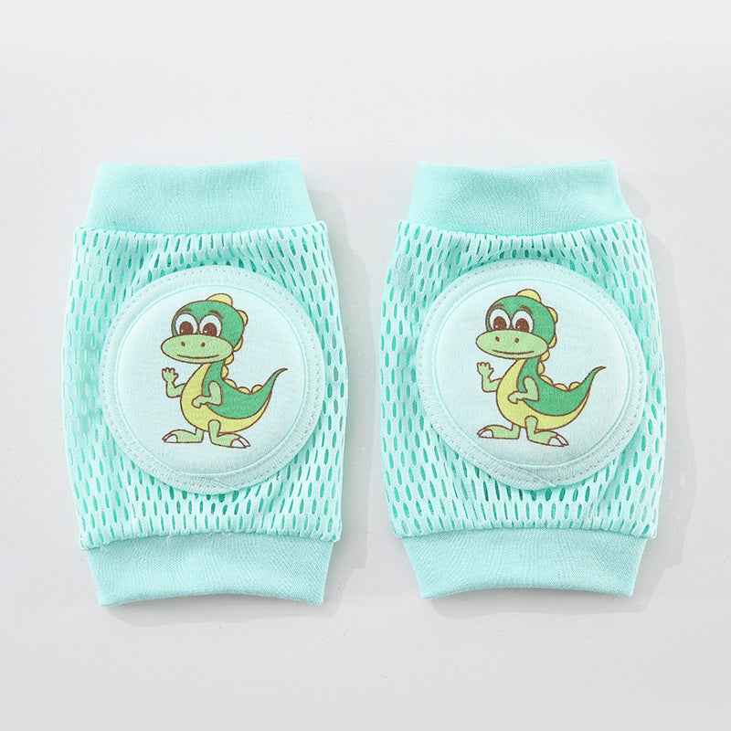 Children’s Breathable Mesh Knee Pads – Crawling & Walking Safety Elbow Pads, Cute Animal Designs (14×10cm, Ages 0–4)