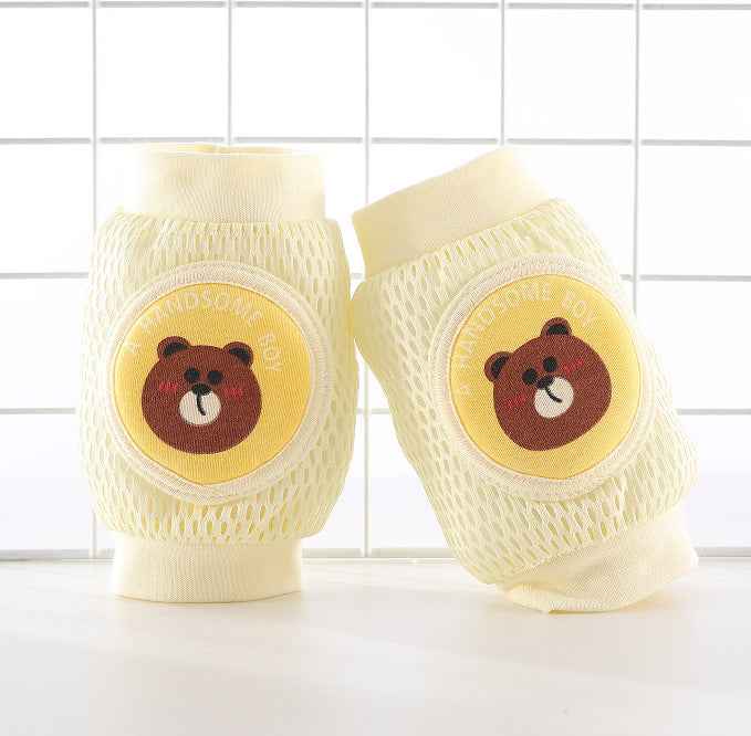 Children’s Breathable Mesh Knee Pads – Crawling & Walking Safety Elbow Pads, Cute Animal Designs (14×10cm, Ages 0–4)