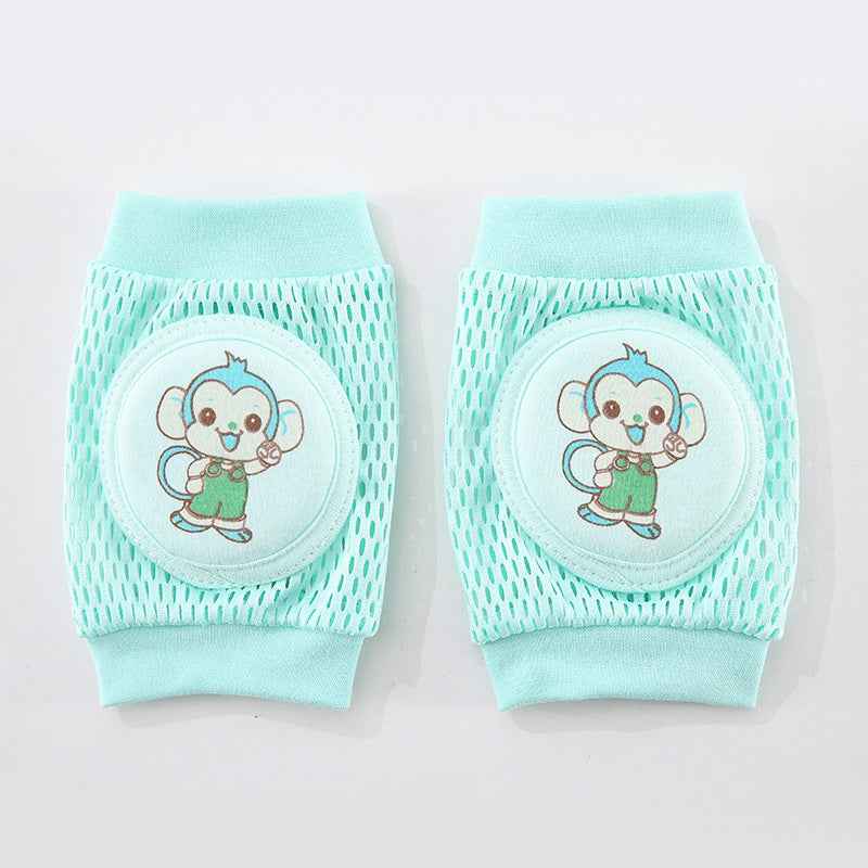 Children’s Breathable Mesh Knee Pads – Crawling & Walking Safety Elbow Pads, Cute Animal Designs (14×10cm, Ages 0–4)