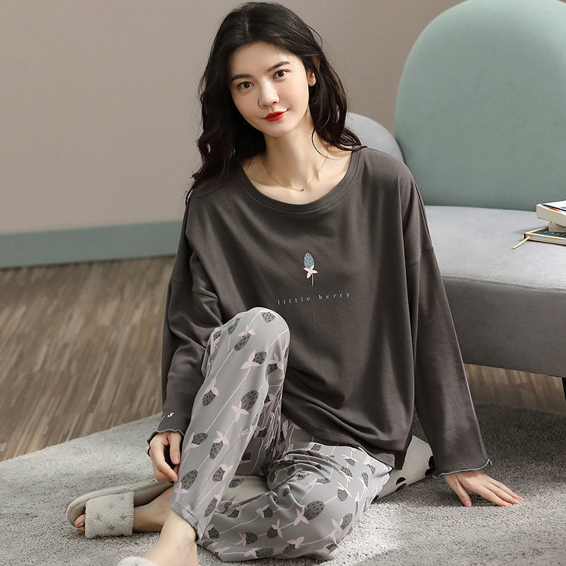 BTN Pajamas Set Women Cute Cartoon Print Sleepwear 2 Piece Lounge Sets - Baby Time Now
