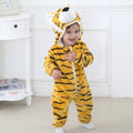 Baby Jumpsuit Newborn Flannel Animal Romper - Baby Time Now