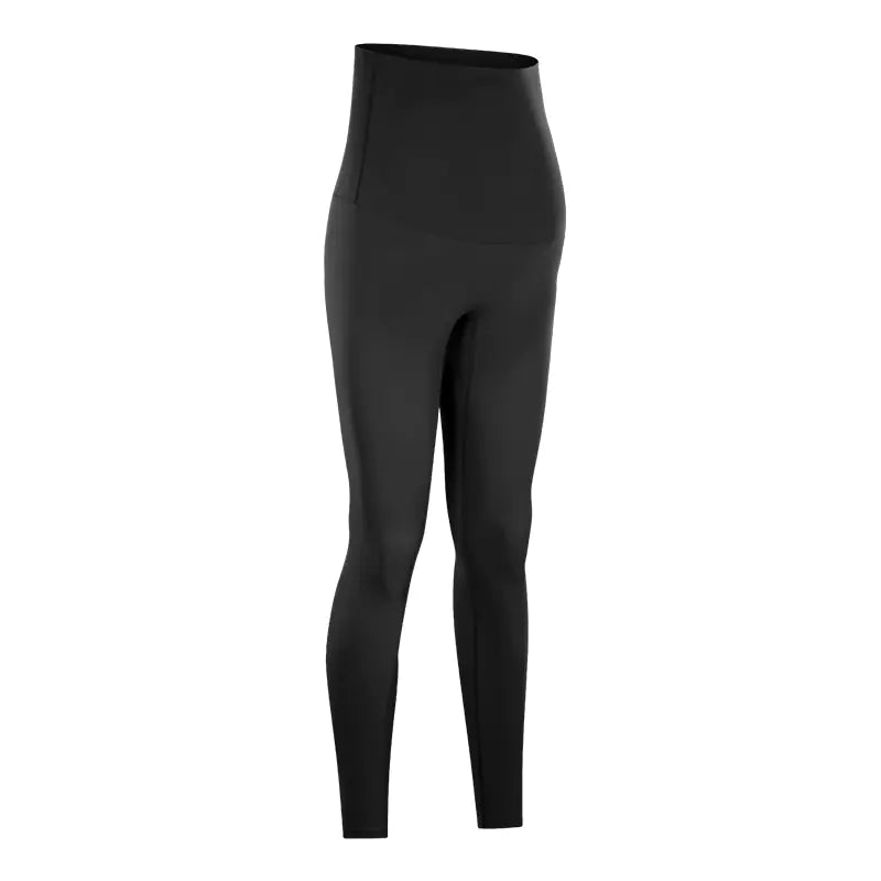 New Nude Maternity Yoga Pants – Moisture-Wicking, Stretchy Leggings for Pregnant Women in Black, Plum Red, and Blue, Sizes 4 to 12
