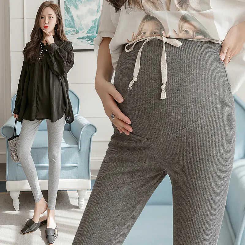 Adjustable Cotton Maternity Leggings for Pregnant Women - Baby Time Now