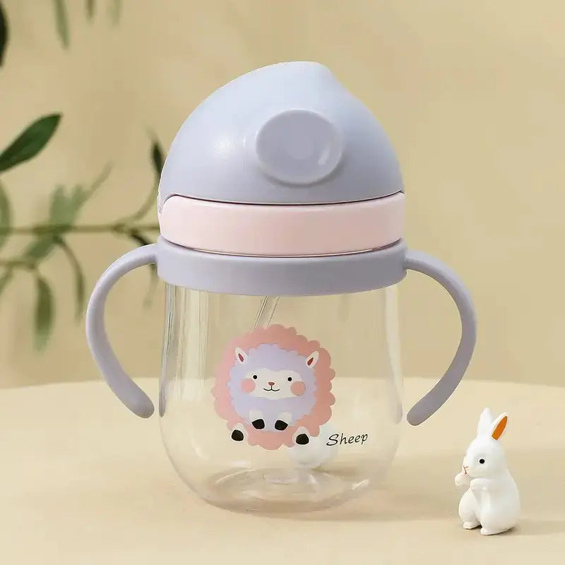 BTN Summer Baby Straw Cup – 300ml Toddler Training Cup with Handle for Ages 2+ - Baby Time Now