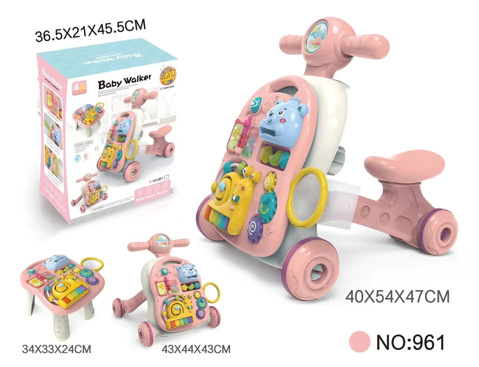 BTN Multifunctional Baby Walker with Music – Learning Toy for 0–3 Years - Baby Time Now