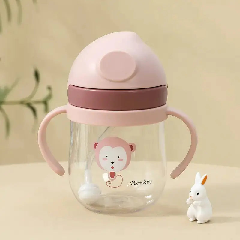 BTN Summer Baby Straw Cup – 300ml Toddler Training Cup with Handle for Ages 2+ - Baby Time Now