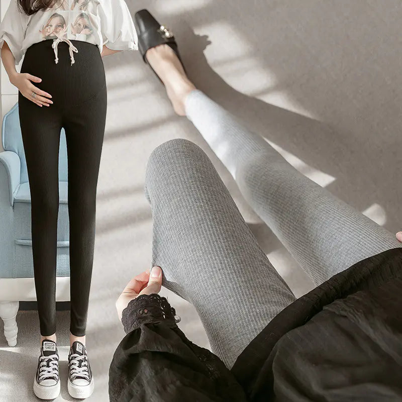 Adjustable Cotton Maternity Leggings for Pregnant Women - Baby Time Now
