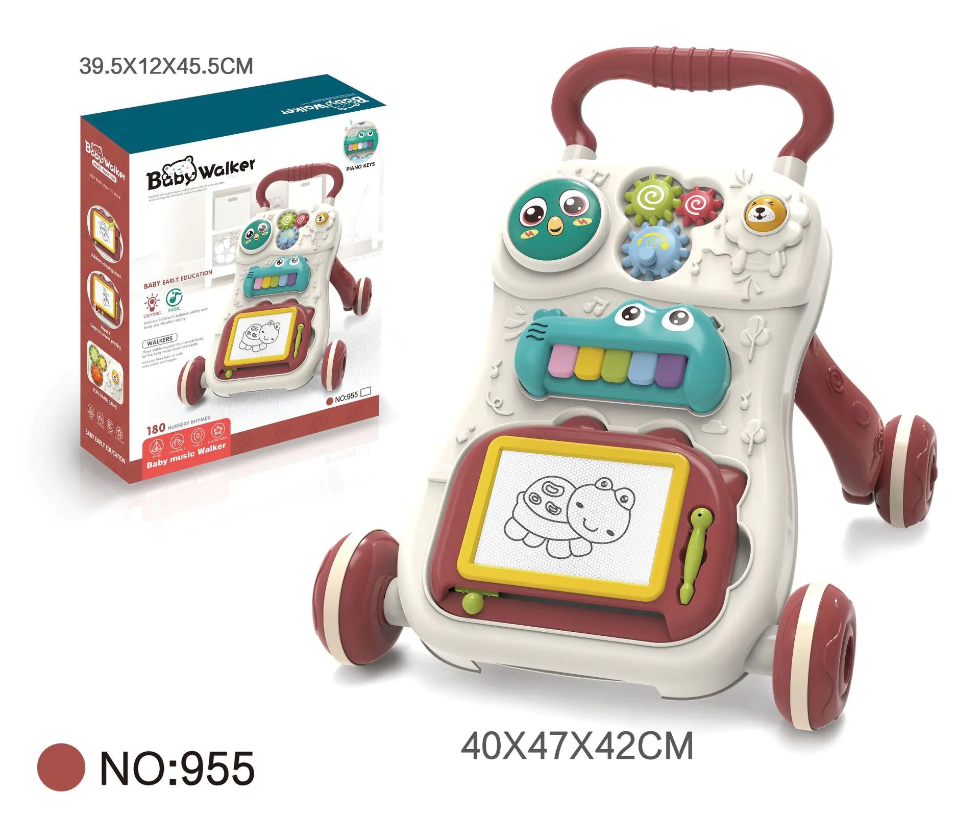 BTN Multifunctional Baby Walker with Music – Learning Toy for 0–3 Years - Baby Time Now
