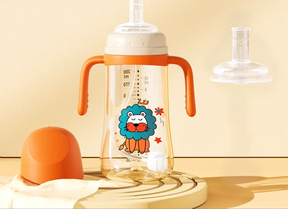 BTN Newborn Baby Dual-Use Straw Drinking Cup – Anti-Choking Learning Sippy Cup - Baby Time Now