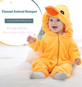 Baby Jumpsuit Newborn Flannel Animal Romper - Baby Time Now