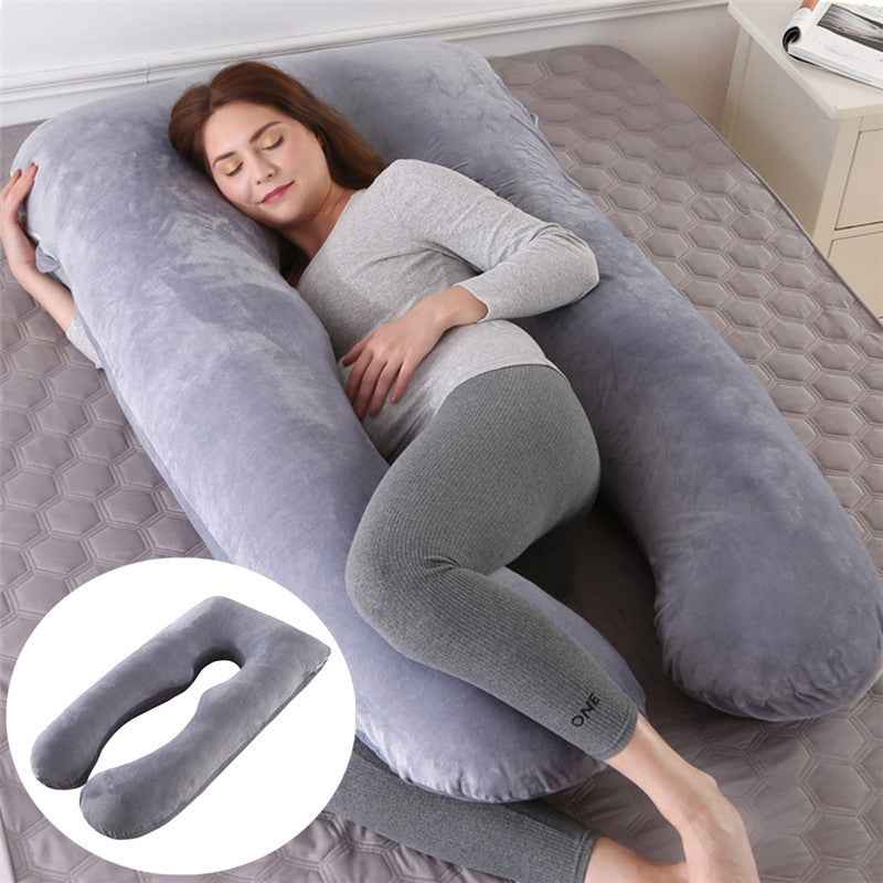 U Shaped Pregnancy Pillow – Summer Ice Silk Maternity Body Pillow for Sleeping Support