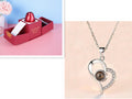 BTN Metal Rose Jewelry Gift Box with Crystal Necklace – Valentine’s & Wedding Gift - Baby Time Now