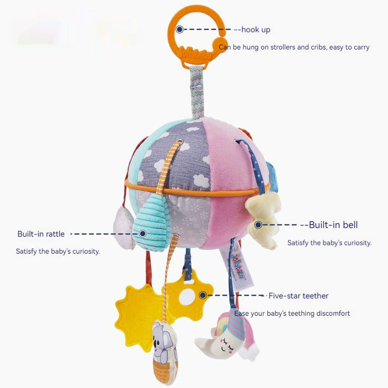 BTN Chouchoule Baby Car Hanging Toys – Soft Fabric Activity Toy for Infants 0–2 Years - Baby Time Now