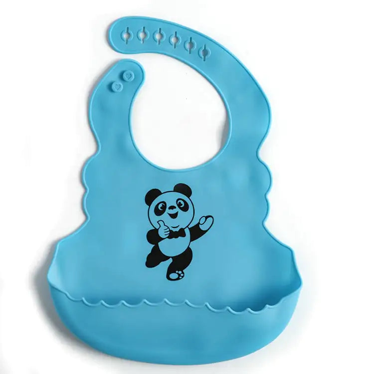 BTN Food Grade Silicone Baby Bib – Mess-Free Saliva Pocket, Adjustable & Easy to Clean - Baby Time Now