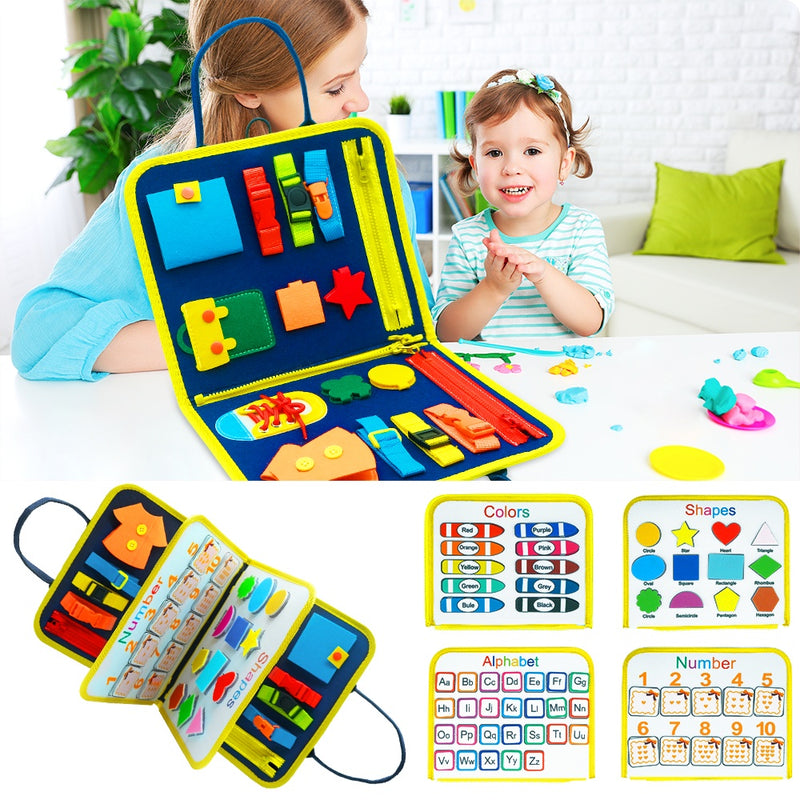 BTN Busy Book – Montessori Sensory Learning Toy for Toddlers & Preschool Kids - Baby Time Now