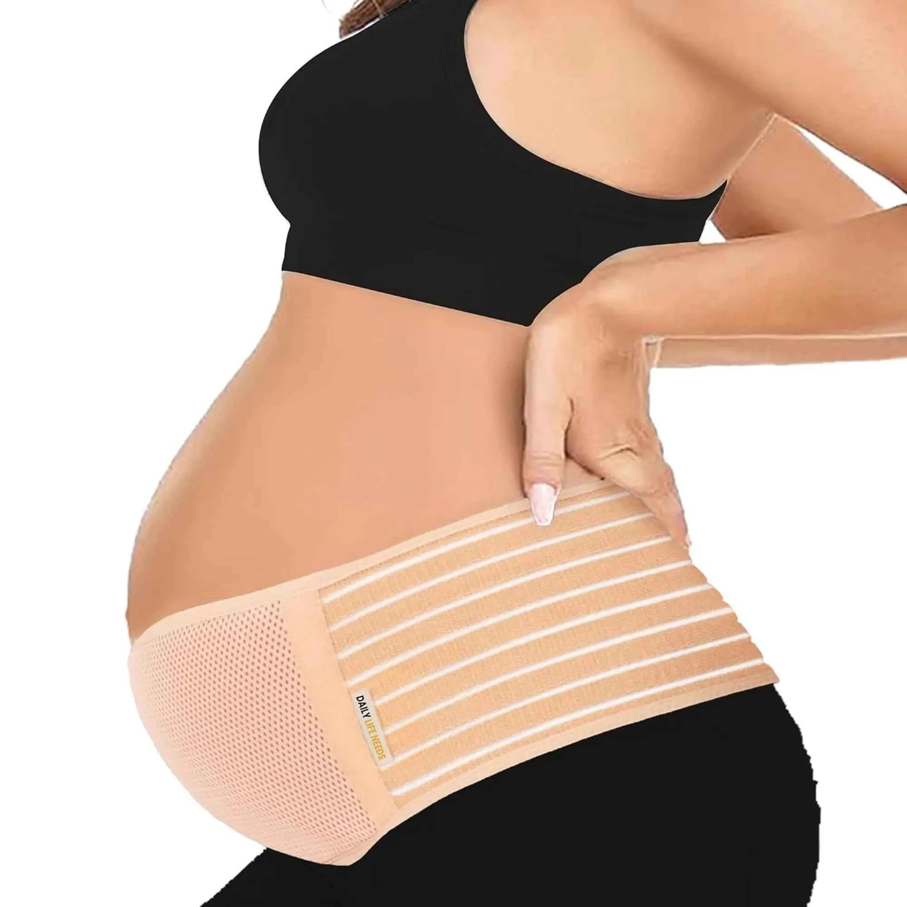 Pregnancy Belly Support Band – Adjustable One-Size Maternity Belt (27.5–62"), Breathable & Ergonomic Belly Band Gift for Expecting Moms
