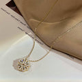 BTN Retro Folding Heart Clover Pendant Necklace – Magnetic 4-in-1 Love & Luck Jewelry - Baby Time Now