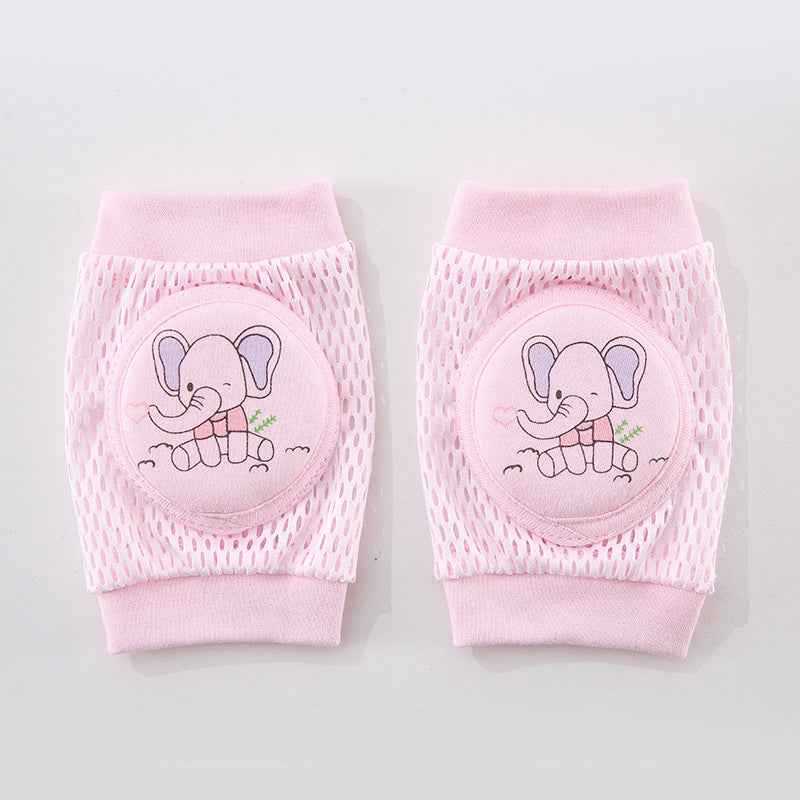 Children’s Breathable Mesh Knee Pads – Crawling & Walking Safety Elbow Pads, Cute Animal Designs (14×10cm, Ages 0–4)