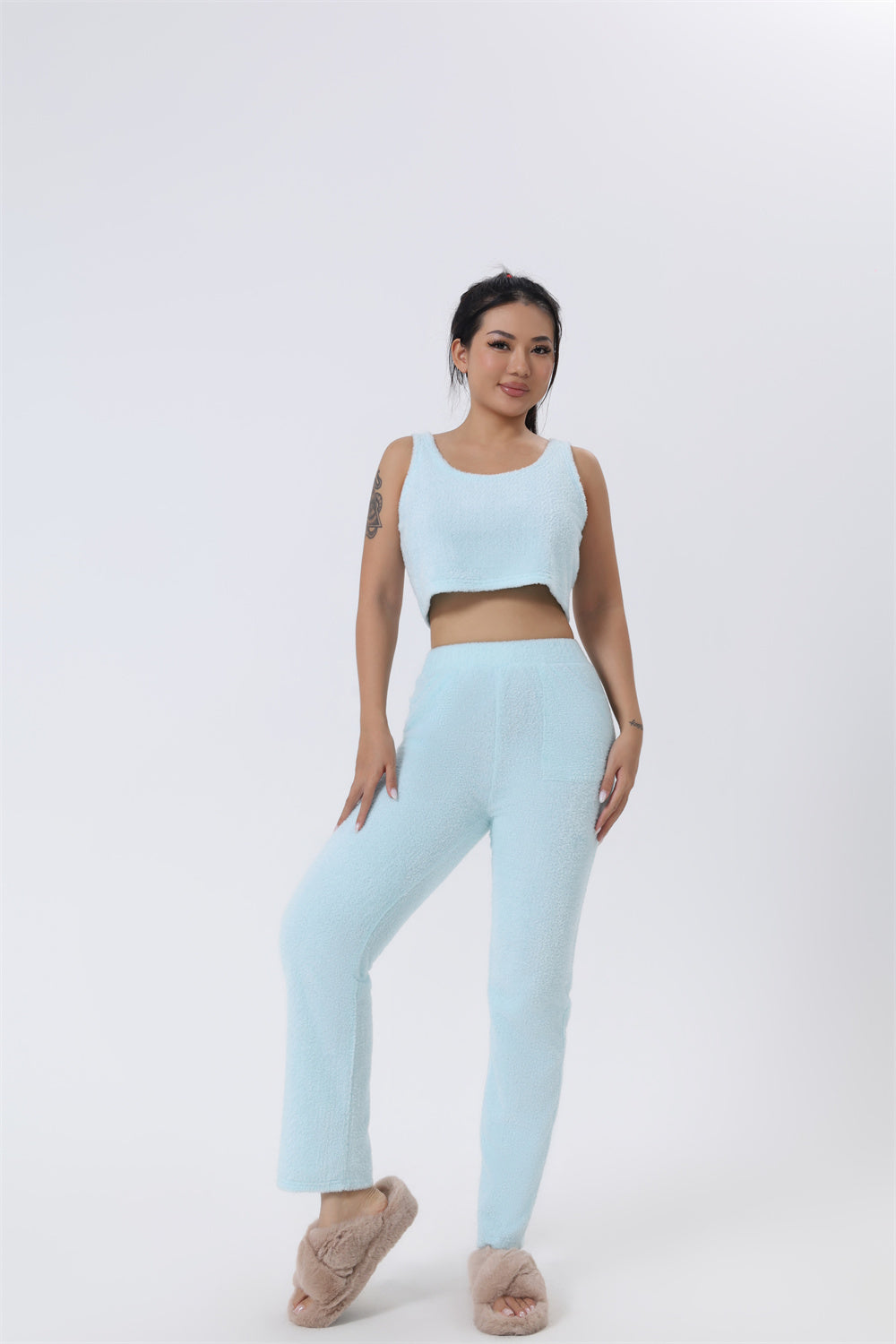 BTN Cozy Pajama Set – 3-Piece Lounge & Winter Loungewear for Women - Baby Time Now