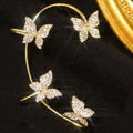 BTN Fashion Butterfly Earring – Women’s Ear Clip & Hook Jewelry in Gold & Silver - Baby Time Now