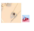 BTN Metal Rose Jewelry Gift Box with Crystal Necklace – Valentine’s & Wedding Gift - Baby Time Now