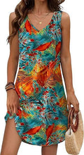 BTN Summer V-Neck Floral Dress – Loose Fit A-Line Style for Women (S–XXL) - Baby Time Now