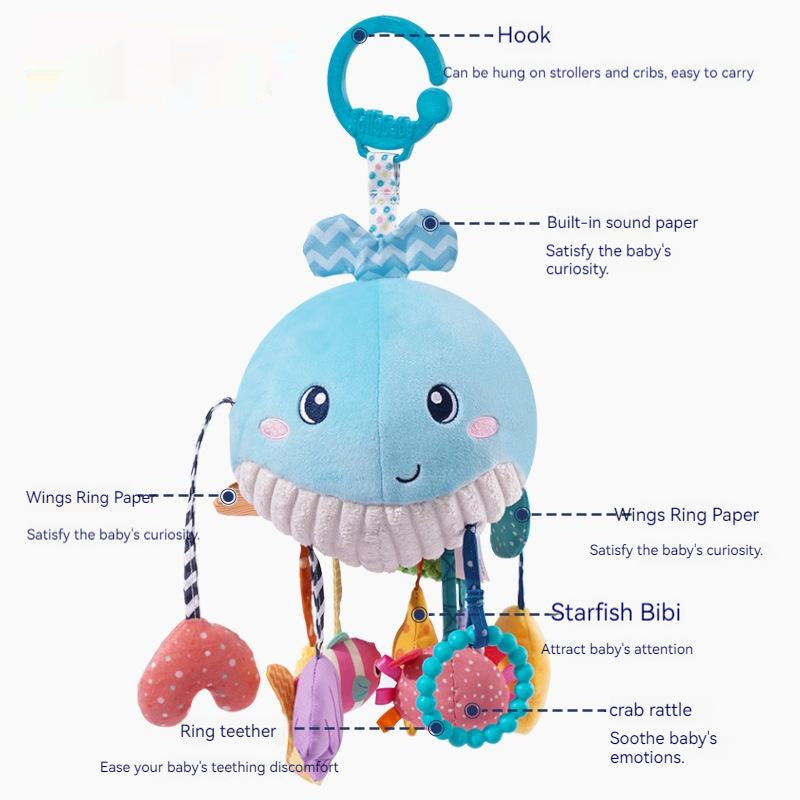 BTN Chouchoule Baby Car Hanging Toys – Soft Fabric Activity Toy for Infants 0–2 Years - Baby Time Now