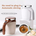 BTN Self-Stirring Coffee Cup – Rechargeable Magnetic Mixer Mug for Home & Office (400ml) - Baby Time Now