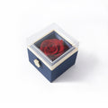 BTN Rotating Rose Jewelry Box – Elegant Acrylic Gift Box for Rings & Earrings - Baby Time Now