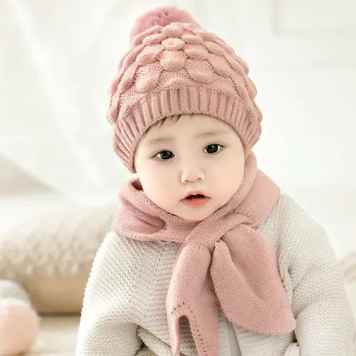 Baby Scarf and Woolen Cap Set - Baby Time Now