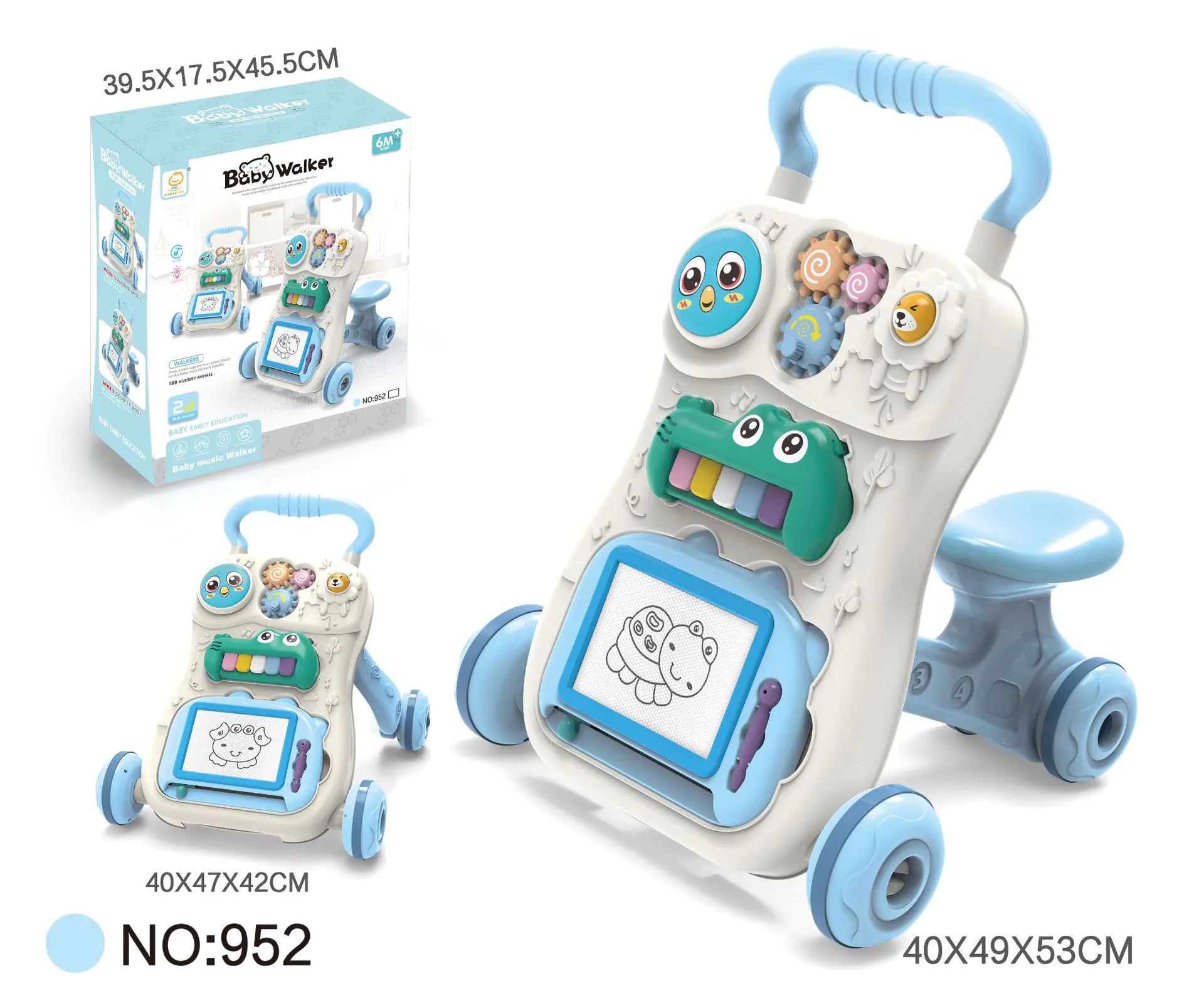 BTN Multifunctional Baby Walker with Music – Learning Toy for 0–3 Years - Baby Time Now