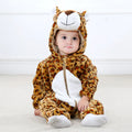 Baby Jumpsuit Newborn Flannel Animal Romper - Baby Time Now
