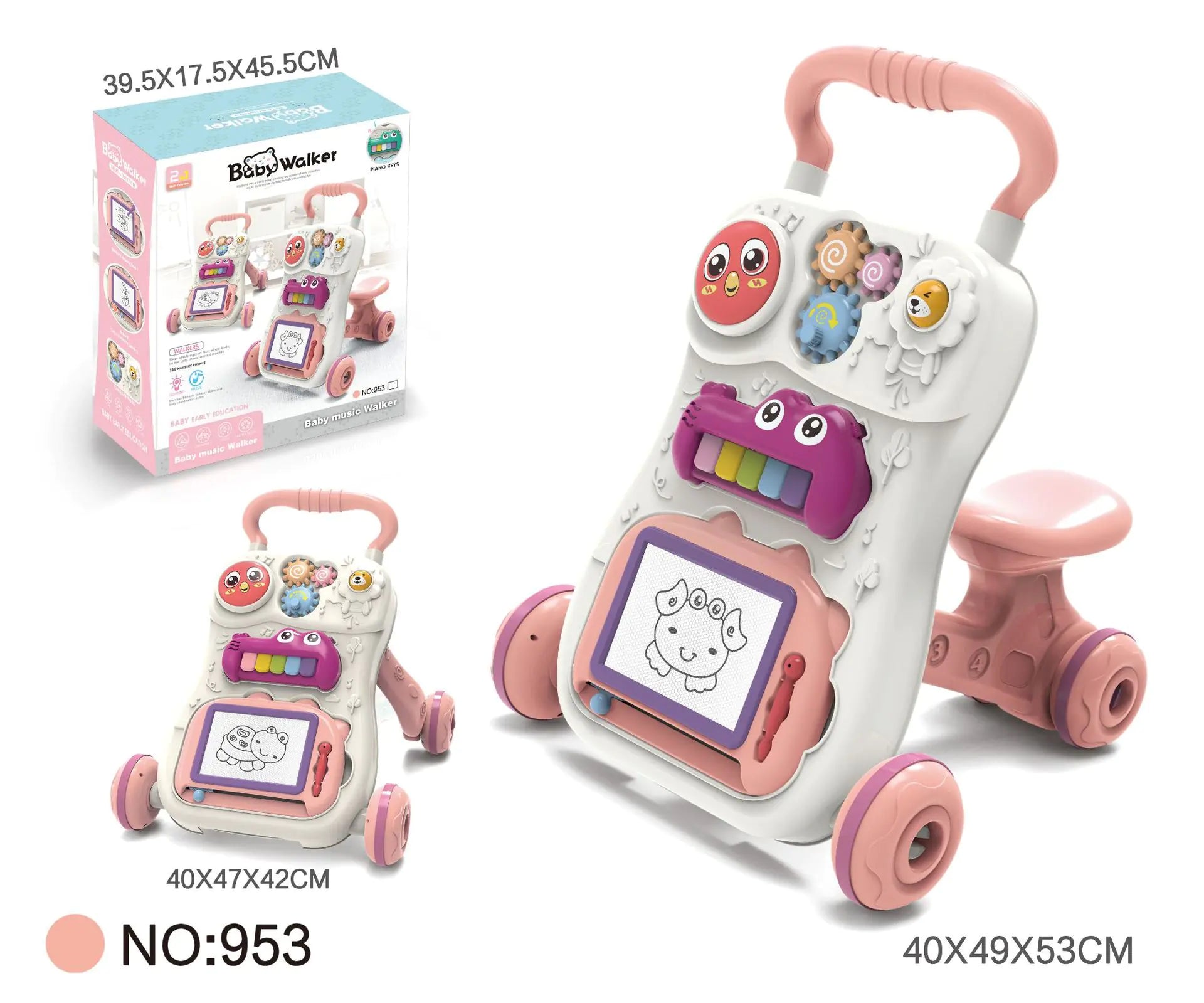 BTN Multifunctional Baby Walker with Music – Learning Toy for 0–3 Years - Baby Time Now