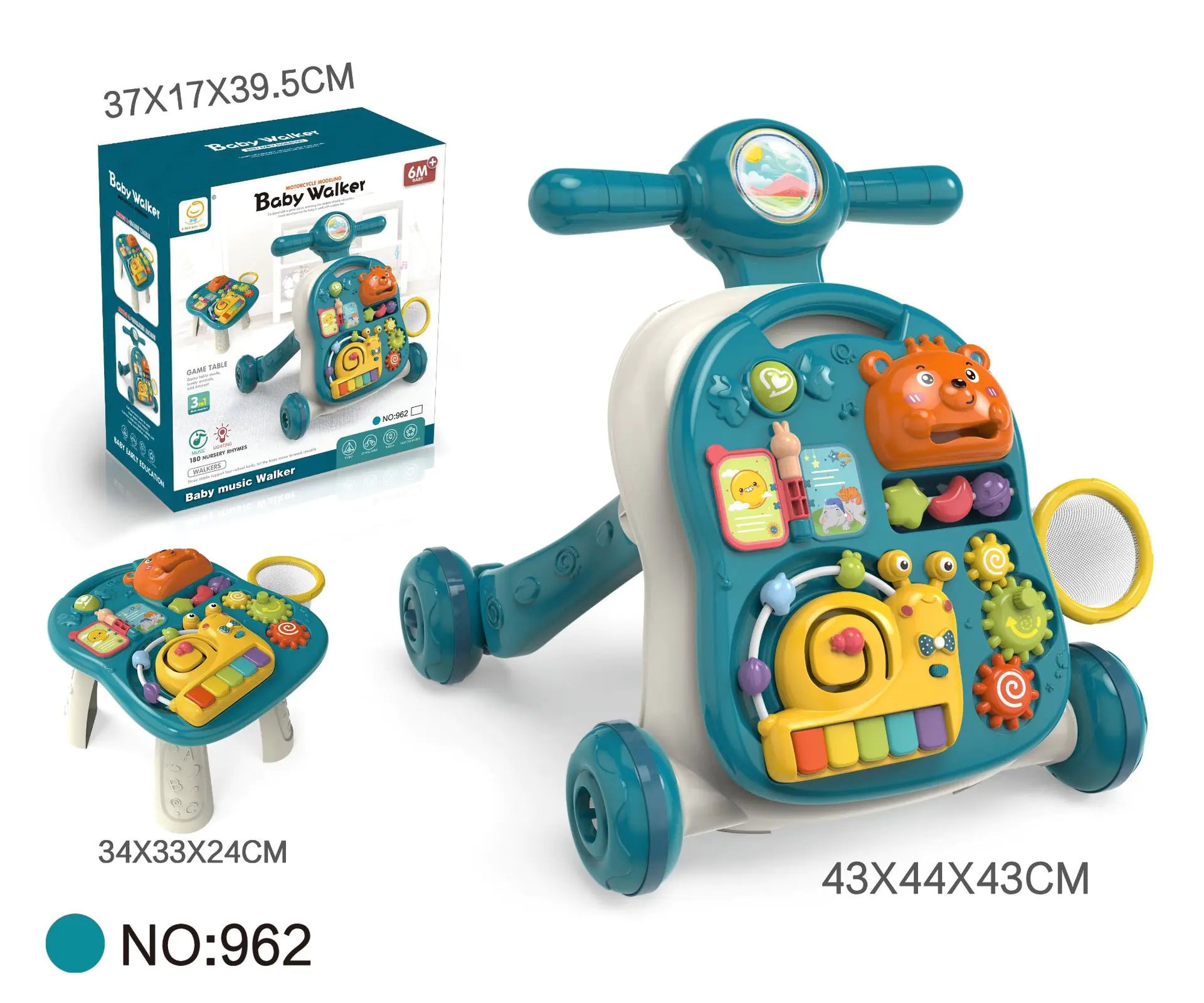 BTN Multifunctional Baby Walker with Music – Learning Toy for 0–3 Years - Baby Time Now