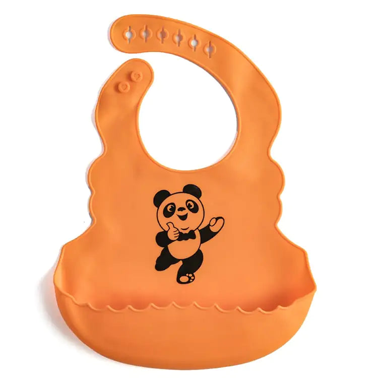 BTN Food Grade Silicone Baby Bib – Mess-Free Saliva Pocket, Adjustable & Easy to Clean - Baby Time Now