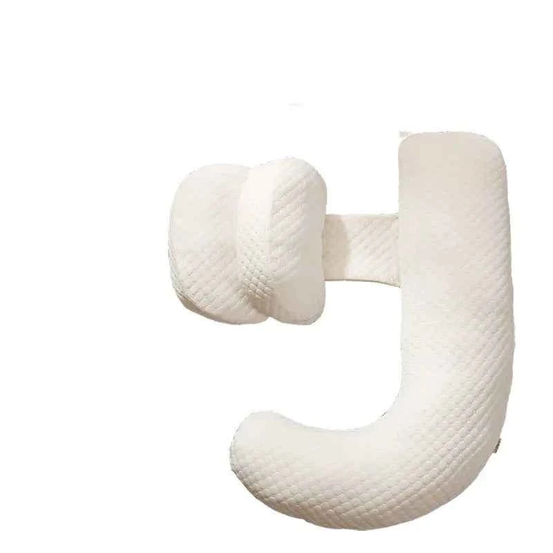 Multifunctional Side Sleeping Pillow for Pregnant Women – Full Body Maternity Support with Feather Velvet Fill